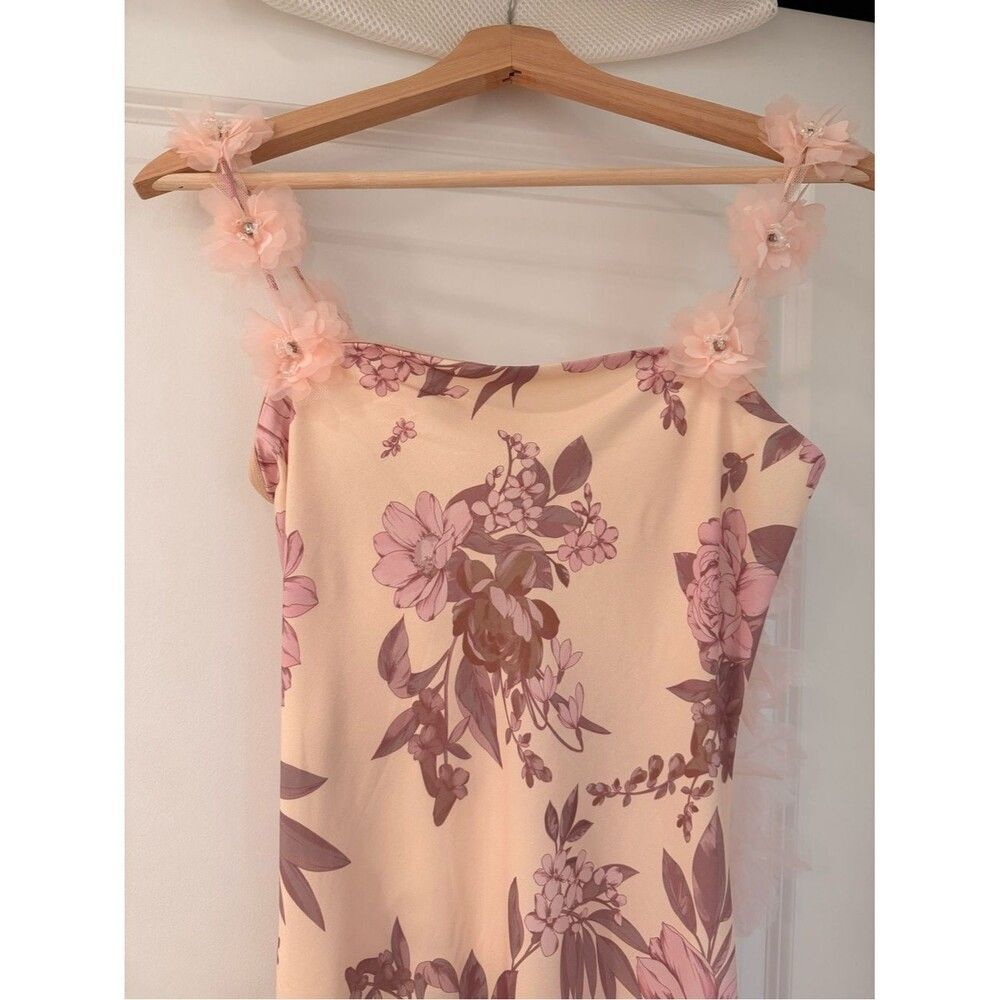NEW BRONX BANCO Magnolia Rosie Off-Shoulder Floral Column wedding guest Gown - Picture 7 of 13